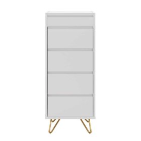 Schminkkonsole Goyan in Weiß und Goldfarben 45 cm breit – Ansicht 2