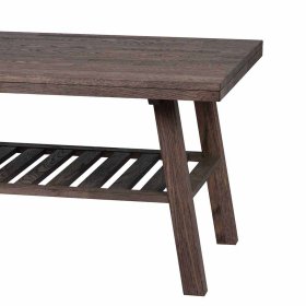 Couchtisch Mossiv aus Eiche Massivholz dunkel gebürstet – Ansicht 8