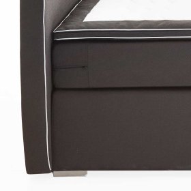 Modernes Boxspringbett Beliawa mit LED Beleuchtung in Dunkelgrau Webstoff – Ansicht 6