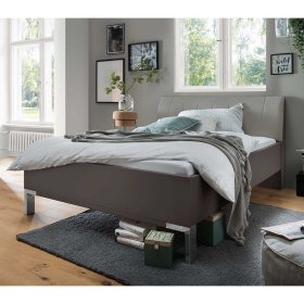 Doppelbettgestell Sanctos in Braun und Grau in modernem Design – Ansicht 2