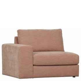 Modul Couch mit Armlehne links Oktamian in Rosa aus Webstoff – Ansicht 1