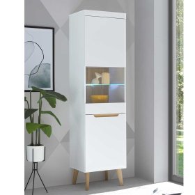 Vitrinenschrank Jasturian im Skandi Design 197 cm hoch – Ansicht 2