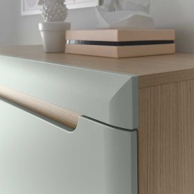 Wohnwand Casmas im Skandi Design in Mintgrün (vierteilig) – Ansicht 14