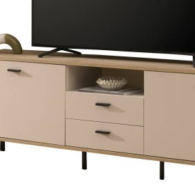 Schrankwand Wohnzimmer Zimena in modernem Design 206 cm hoch (vierteilig) – Ansicht 3