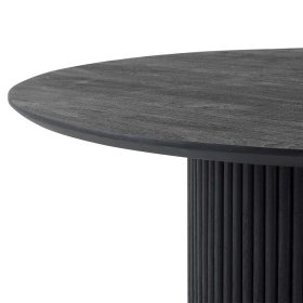 Tisch Massivholz Reya in Schwarz mit runder Tischplatte – Ansicht 3