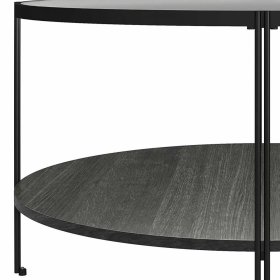 Wohnzimmertisch Tora aus Glas und Metall 45 cm hoch – Ansicht 6