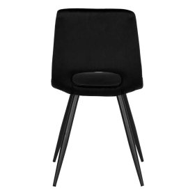 Esszimmerstuhl modern Set Viodora in Schwarz Rückenlehne mit Ausschnitt (2er Set) – Ansicht 4