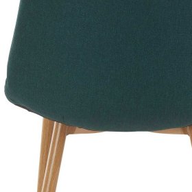 Esszimmer Stühle Adecias in Dunkelgrün und Eichefarben mit Metallgestell (4er Set) – Ansicht 8