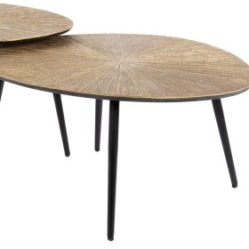 Couchtische Dedian in Altgoldfarben und Schwarz (zweiteilig) – Ansicht 5