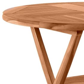 Garten Klapptisch Spadarius aus Teak Massivholz rund – Ansicht 3