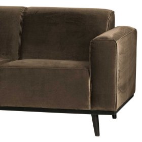 Wohnzimmer Couch Futriva in Taupe Samt im Retro Look – Ansicht 7