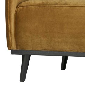 Samt Wohnzimmer Sessel Lessia in Gelb im Retrostil – Ansicht 7