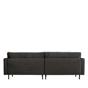 Samt Dreisitzer Sofa Casilla in Anthrazit 275 cm breit – Ansicht 4