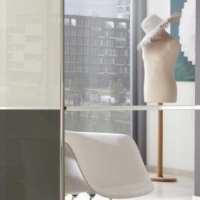 Schwebetüren Kleiderschrank Zoika in Creme Weiß und Braun mit Spiegeltür – Ansicht 4