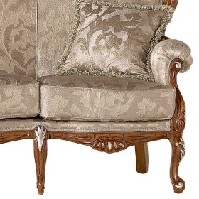 Barockes Dreisitzer Sofa Vimaria in Beige - Buche braun und Silberfarben – Ansicht 4