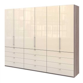 Panorama Gleittüren Schrank Dianara mit vielen Schubladen modern – Ansicht 1