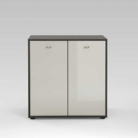 Kommode Agruma in Creme Grau Braun 80 cm – Ansicht 2