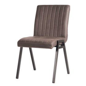 Polsterstuhl Set Canida in Anthrazit Microfaser mit 50 cm Sitzhöhe (2er Set) – Ansicht 1