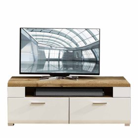Fernsehmöbel Drucana in Weiß Eiche 140 cm breit – Ansicht 1