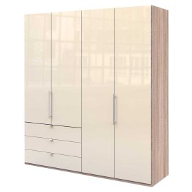 Luxus Kleiderschrank Codumenta in Cremefarben und Eiche Sägerau – Ansicht 1