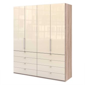 Kleiderschrank Codumenta mit acht Schubladen und Metallgriffen – Ansicht 1