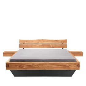 Massivholz Bett Atela im Industry und Loft Stil aus Wildeiche Massivholz – Ansicht 3