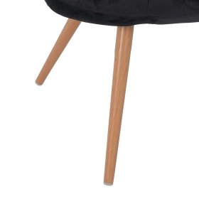 Samt Polstersessel Paryra in Schwarz im Retro Design – Ansicht 8