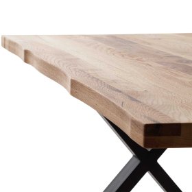 Holztisch Gronas aus Zerreiche Massivholz mit X-Gestell – Ansicht 10