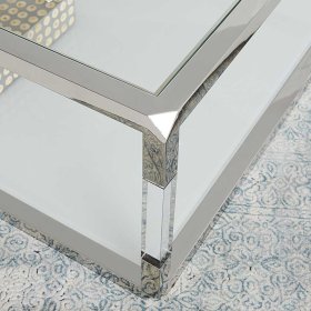 Beistelltisch Sofa Ropez mit Gestell aus Acrylglas und Edelstahl 56 cm breit – Ansicht 5