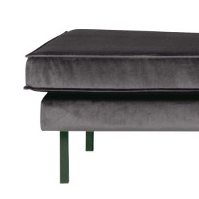 Couch Recamiere Casilla in Anthrazit mit Samtbezug – Ansicht 3