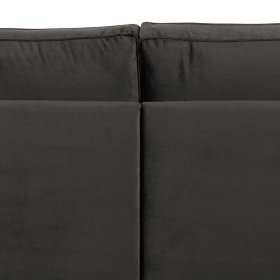 Samt Dreisitzer Sofa Casilla in Anthrazit 275 cm breit – Ansicht 7