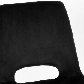 Esszimmerstuhl modern Set Viodora in Schwarz Rückenlehne mit Ausschnitt (2er Set) – Ansicht 5