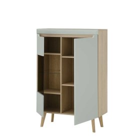 Wohnwand Casmas im Skandi Design in Mintgrün (vierteilig) – Ansicht 11