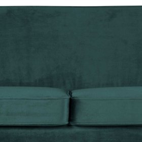 Samt Wohnzimmercouch Villon in Petrol und Schwarz – Ansicht 5