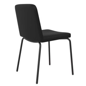 Esstisch Stühle Sealand in Schwarz aus Kunstleder und Metall (2er Set) – Ansicht 6