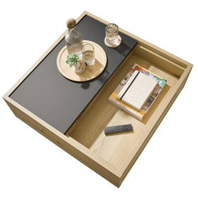 Couchtisch Badehma mit Staufach in quadratischer Form – Ansicht 6