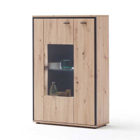 Wohnwand Geronda in Anthrazit und Eiche Optik modern (vierteilig) – Ansicht 6