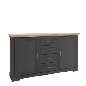 Sideboard Trujano im Landhausstil in Dunkelgrau – Ansicht 2