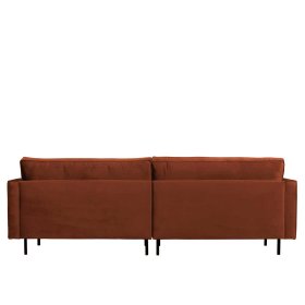 Retrostil Couch Aylon in Rostfarben Samt 275 cm breit – Ansicht 4