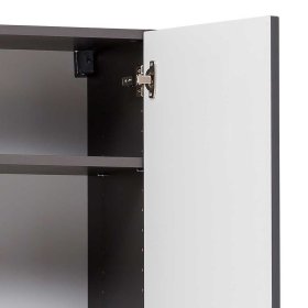 Badseitenschrank Pegruan in Dunkelgrau mit Holzoptik Wildeiche – Ansicht 8