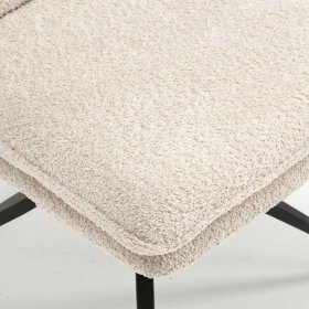 Boucle Esstisch Stühle Mauricios in Cremefarben 51 cm breit – Ansicht 7