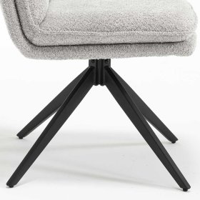 Hochlehner Zoronga in modernem Design aus Boucle Stoff und Metall (2er Set) – Ansicht 11