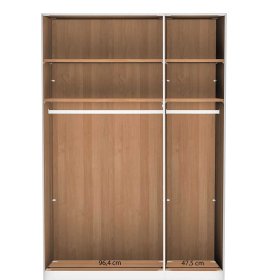 Design Schlafzimmerschrank Veyfas in Beige und Eiche teilmassiv 3-türig – Ansicht 8