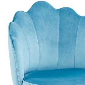 Barhocker Salm in Blau und Goldfarben Muschelform (2er Set) – Ansicht 6