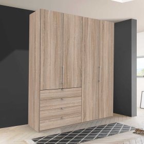 Übergröße Schlafzimmerschrank Gehvonda in Eiche Sägerau mit Falttüren – Ansicht 3