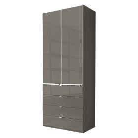 Schlafzimmerschrank Boplaroma mit vier Schubladen Front glasbeschichtet – Ansicht 1