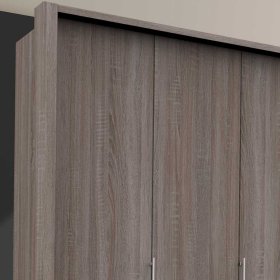 XL Schlafzimmerschrank Vasilio in Eiche Trüffelfarben mit Falttüren – Ansicht 5