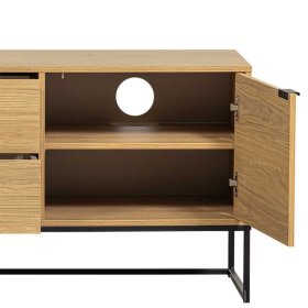TV Board Ortava mit zwei Schubladen und einer Tür – Ansicht 8