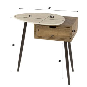 Nachtkonsole Nivatus mit einer Schublade 60 cm hoch – Ansicht 7