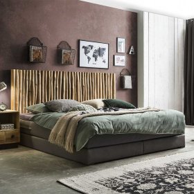 Kopfteil Koropi aus Teak Massivholz 120 cm hoch – Ansicht 6